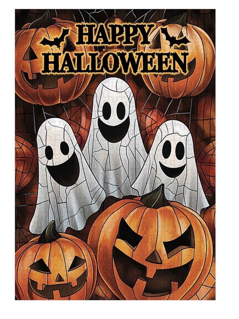 Happy Halloween Ghosts & Jack-O'-Lantern Puzzle-500 pcs